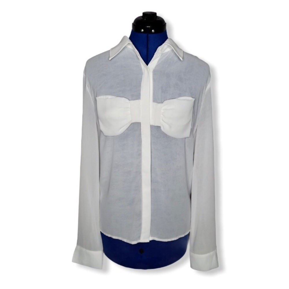 Sheer Blouse With Bow Detail Bought at Nas…